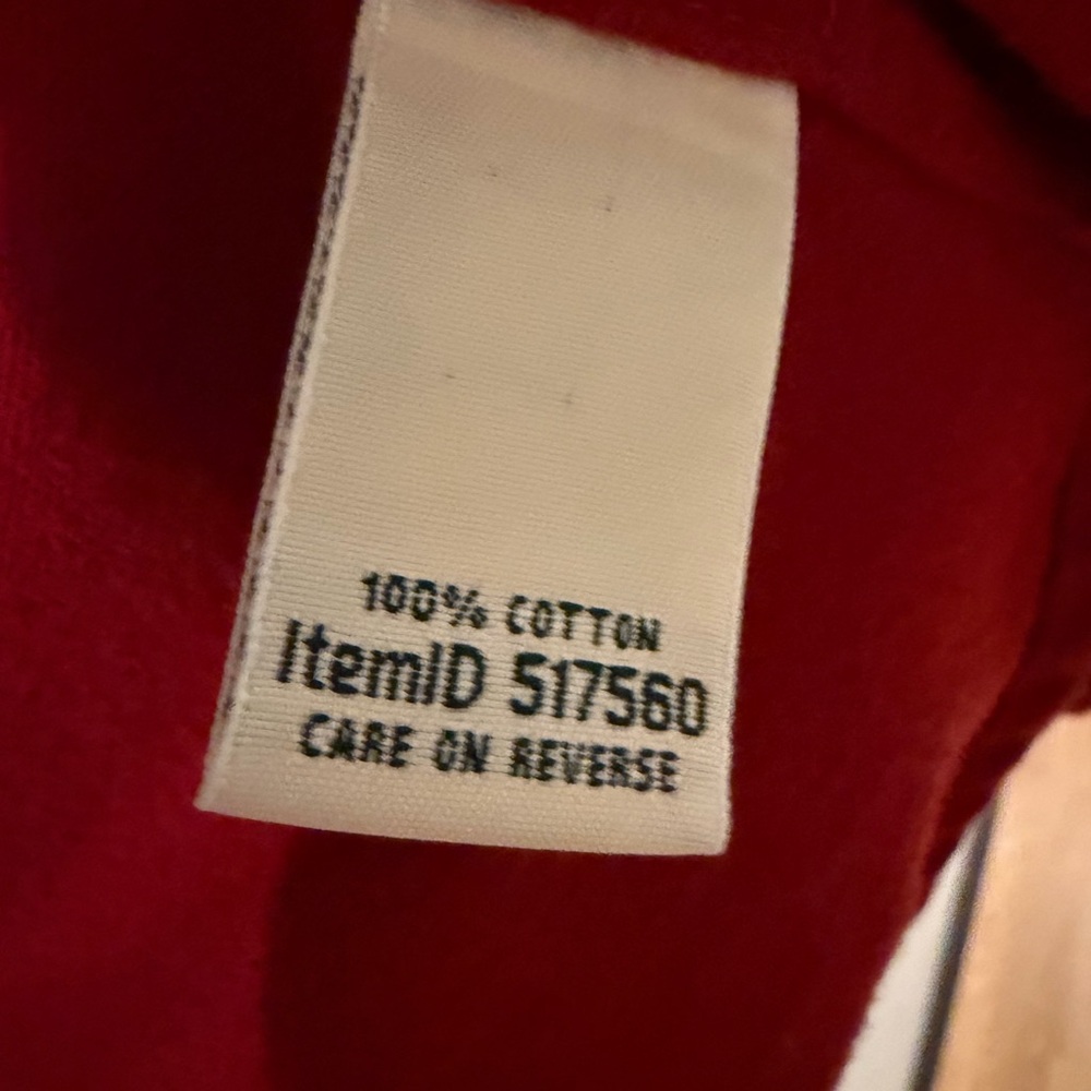 L.L.Bean Heritage Chamois Flannel Red Button-Up Shirt size L Cozy - Picture 4 of 4